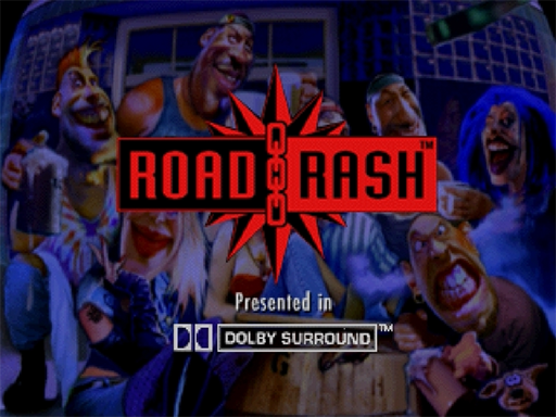 Road Rash title screen for Sega Saturn